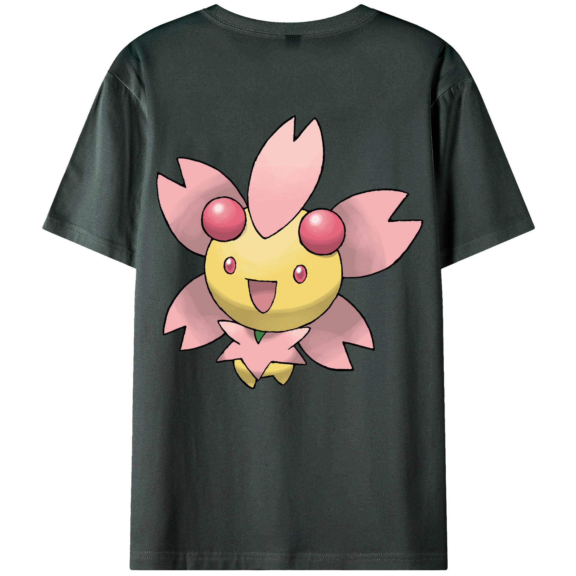 （画像用） ポケットモンスター Pokémon 綿100％ メンズ半袖Tシャツ（バックプリント） 通気性